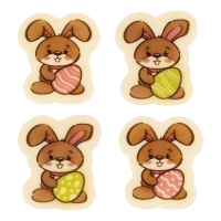 Lapins en chocolat blanc, ass. 1 X 128 pcs
