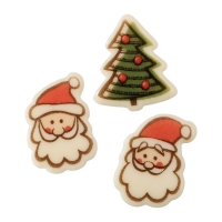 Père-Noël et sapins, chocolat blanc, ass. 1 X 192 pcs