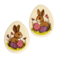 Oeufs de Pâques Lapins, chocolat blanc, as. 1 X 112 pcs