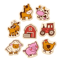 Animaux de la ferme, chocolat blanc, ass. 1 X 128 pcs