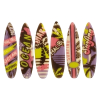 Planches de surf, chocolat blanc, ass. 1 X 96 pcs