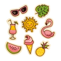 Set de plage, chocolat blanc, ass. 1 X 128 pcs