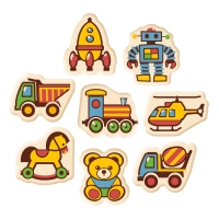 Jouets, chocolat blanc, assortis 1 X 128 pcs