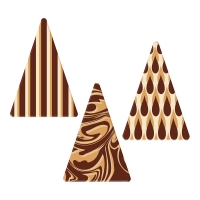Triangles en chocolat blanc, ass. 1 X 64 pcs