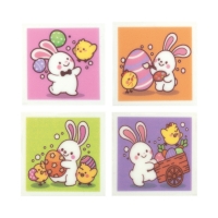 Carrés de Pâques en masse de sucre, ass. 1 X 100 pcs