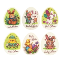 Plaquettes  Frohe Ostern  en masse de sucre 1 X 12 pcs