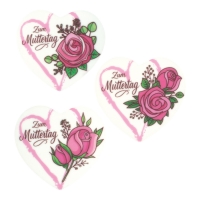 Plaquettes  Zum Muttertag  en masse de sucre 1 X 24 pcs