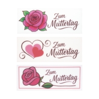 Plaquettes  Zum Muttertag  en masse de sucre 1 X 24 pcs
