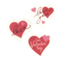 Pet. cœurs  Zum Valentinstag  masse de sucre 1 X 60 pcs