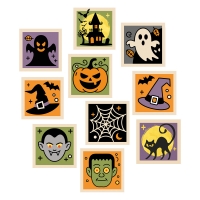 Carrés Halloween en masse de sucre 1 X 60 pcs