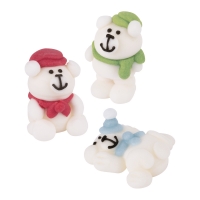 Ours polaires en sucre 3D, 1 X30 pcs -  20 x 20 x 28 mm