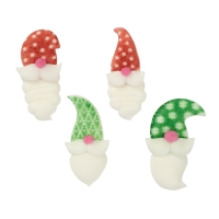 Lutins de Noël en sucre, ass. 1 X72 pcs - 18 x 34 mm