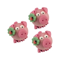 Cochons et trèfle, pâte d'amandes 1 X72 pcs - Ø 28 mm