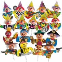 Figurines amusantes Assorties sur Pique 1 X100 pcs - 70 x 100 mm