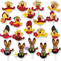 Amusantes figurines de Pâques 1 X100 pcs - 100 x 75 mm