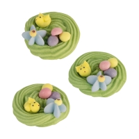 Nids de Pâques, sucre 1 X48 pcs - 30 x 30 x 15 mm