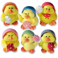 Poussins de Pâques 3D, sucre 1 X96 pcs - 30 x 20 x 28 mm