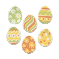 Mini oeufs de Pâques, mousse de sucre 1 X100 pcs - 29 x 36 mm