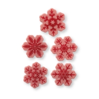160 Pce.Flocons de neige, chocolat ruby