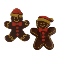 112 pcs Ass. de figurines pin d'épices, chocolat noir