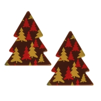100 pcs Sapins en chocolat noir, assortis