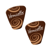 Décors  Vermicelles  , chocolat noir 1 X140 pcs - 29 x 35 mm