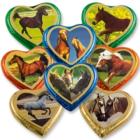 40 pcs Grands coeurs pralinés Chevaux