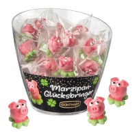 Vases de petits cochons pâte d'amandes - poch. ind.