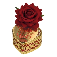 Coeur en fil de fer doré 1 X 9 pcs