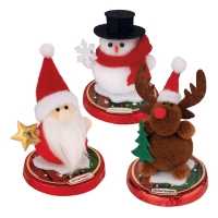 Figurines de Noël  sur médaillon praliné, 1 X 12 pcs