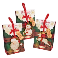 Pendentif métal Noël sur boîte, ass., 1 X 12 pcs