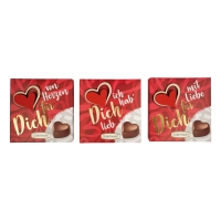 Etuis avec cœur en bois, assortis, 1 X 12 pcs