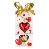Porte-clès  Ballon cœur  sur coffret, 1 X 12 pcs