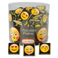 2 pcs Napolitains Emoticons fourrés crème noisette