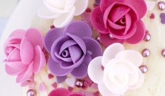 Fleurs en gaufrette