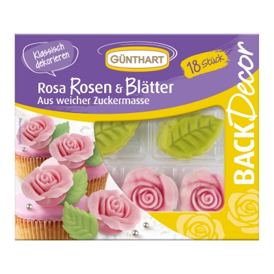 Roses rosesX6/Blister et feuillesX12/Blister, Candymel 1 X10 Blister 