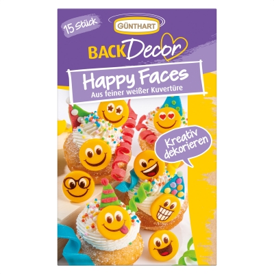 Happy Faces en chocolat blanc 1 X15 Blister 