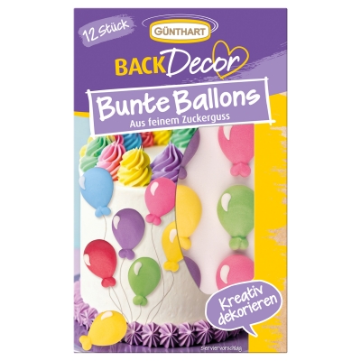 Ballons de sucre multicolores 1 X15 pcs 