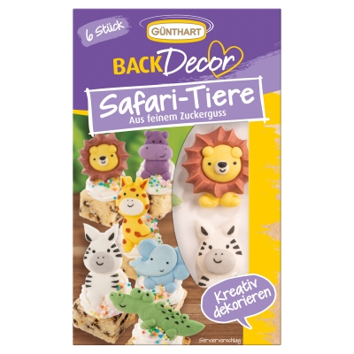Animaux de safari en sucre 1 X 15 pcs 