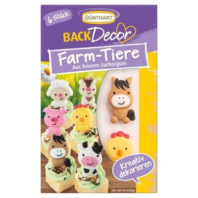 Animaux de ferme en sucre 1 X 15 pcs 