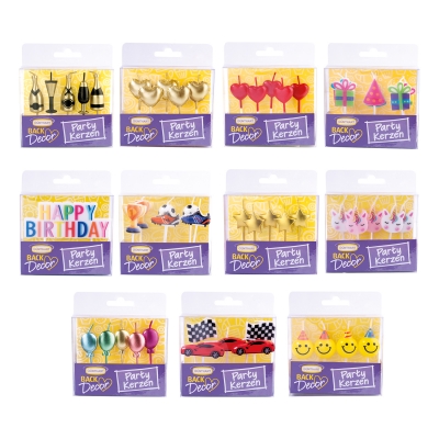Bougies de fête, assorties 1 X 22 pcs 