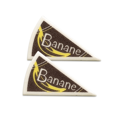Décors triangle Banane  - 55 x 34 mm 