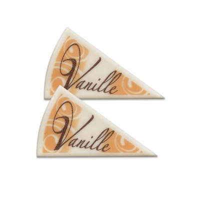 Triangles  Vanille , mousse de sucre 1 X120 pcs - 55 x 34 mm 