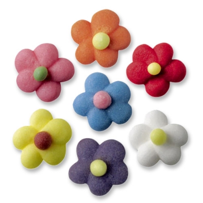 Petites fleurs assorties, sucre 1 X210 pcs - Ø 12 mm 