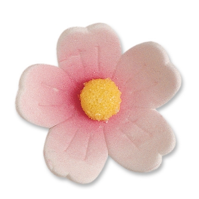 Grandes fleurs roses, sucre 1 X60 pcs - Ø 40 mm 