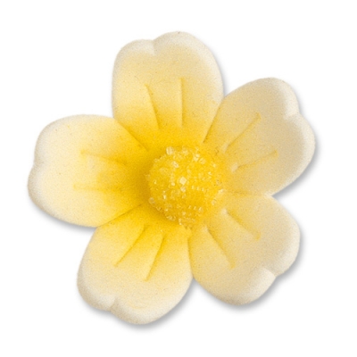 Grandes fleurs jaunes, sucre 1 X60 pcs - Ø 40 mm 