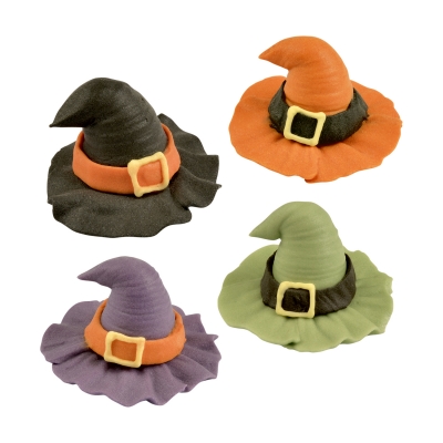 Chapeau de sorcière 3D, sucre 1 X36 pcs - ~Ø 35 x 25 mm 