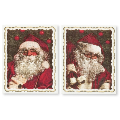 Plaque Père-Noël Nostalgie  1 X24 pcs - 80 x 100 mm 