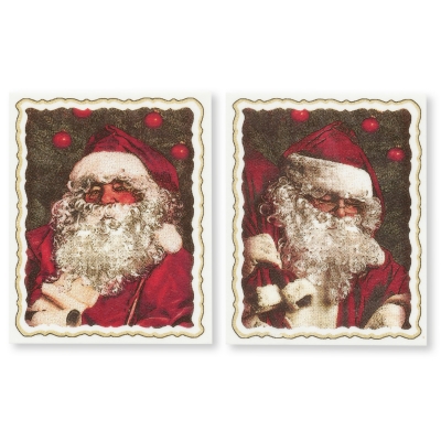 Plaque Père-Noël Nostalgie  1 X24 pcs - 80 x 100 mm 