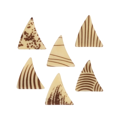 Petits triangles en chocolat blanc, ass. 1 X216 pcs - 25 x 28 mm 